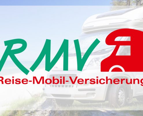 RMV Logo mit Wohnmobil Hintergrundbild